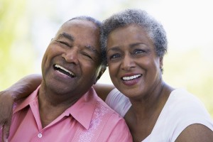 Senior Couple Sitting Outdoors